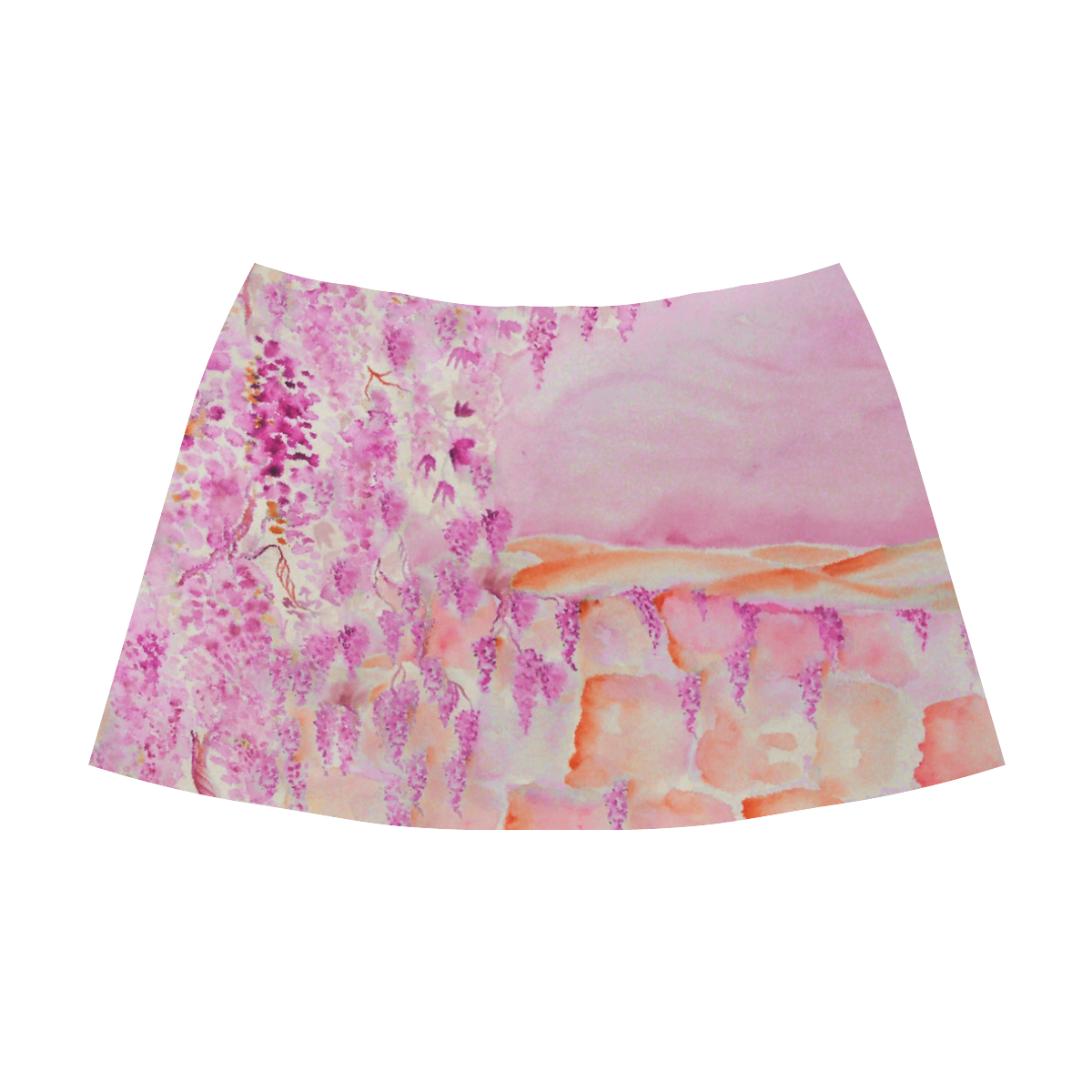 890 Mnemosyne Women's Crepe Skirt (Model D16)