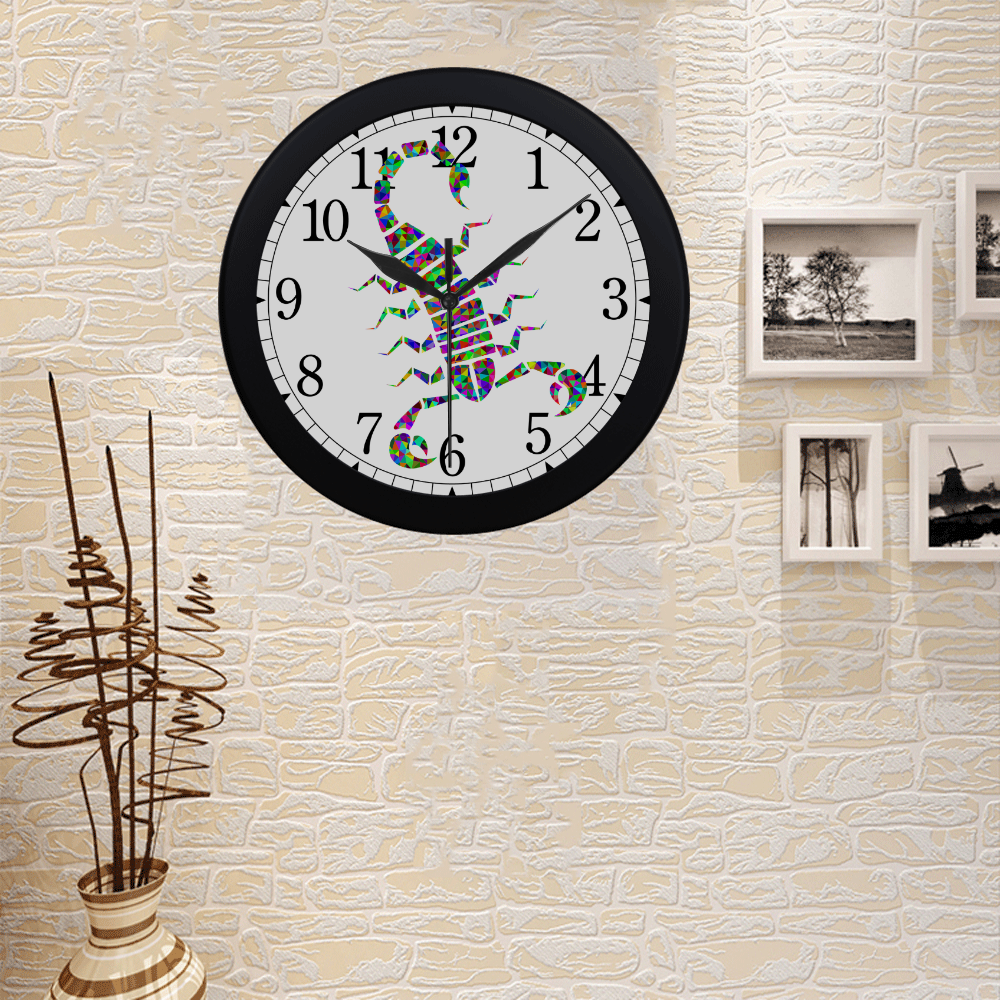 Abstract Triangle Scorpion Circular Plastic Wall clock