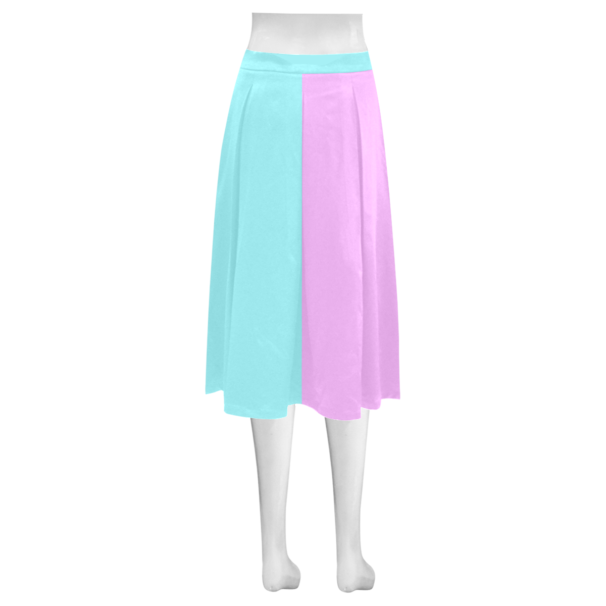 Only two Colors: Turquoise - Light Pink Mnemosyne Women's Crepe Skirt (Model D16)