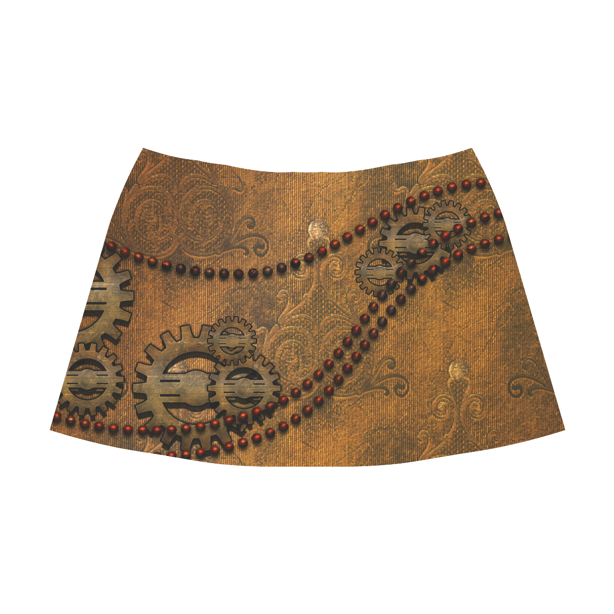 Noble steampunk Mnemosyne Women's Crepe Skirt (Model D16)