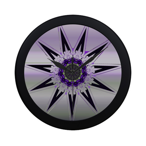 Purple Circle Circular Plastic Wall clock