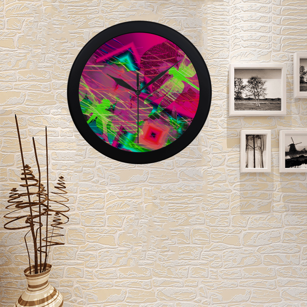 Dragonflies22 Circular Plastic Wall clock