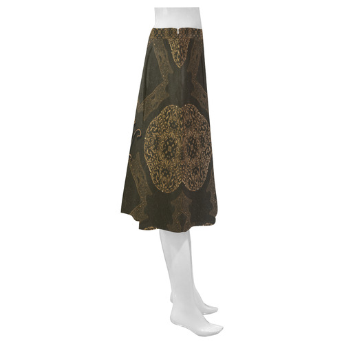 Decorative clef, music Mnemosyne Women's Crepe Skirt (Model D16)