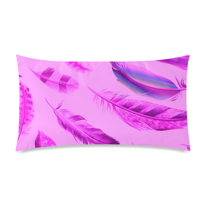 Cute artistic Feathers designers Collection 2016 : New arrival in Shop 2016. Perfect tip for Xmas Gi Rectangle Pillow Case 20"x36"(Twin Sides)