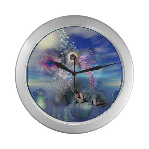 A novel can be a portal into parallel realities Silver Color Wall Clock