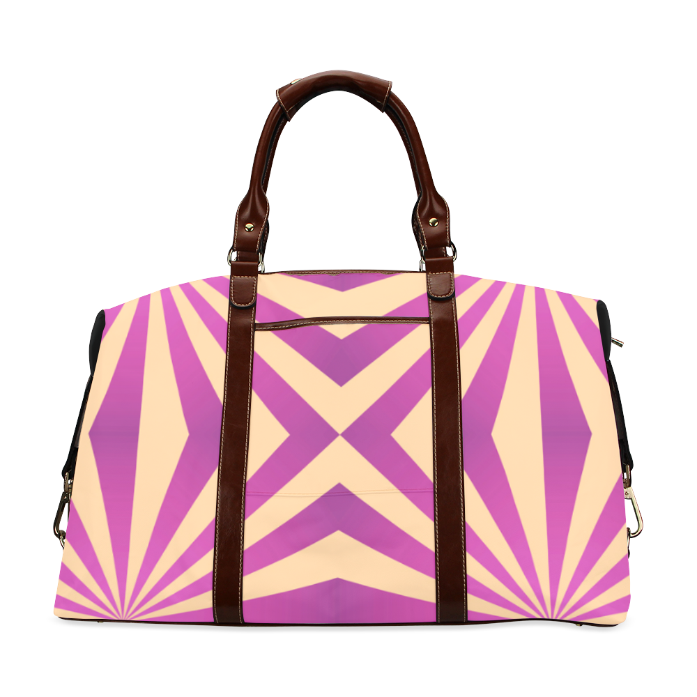 Four Pink Optic Classic Travel Bag (Model 1643) Remake