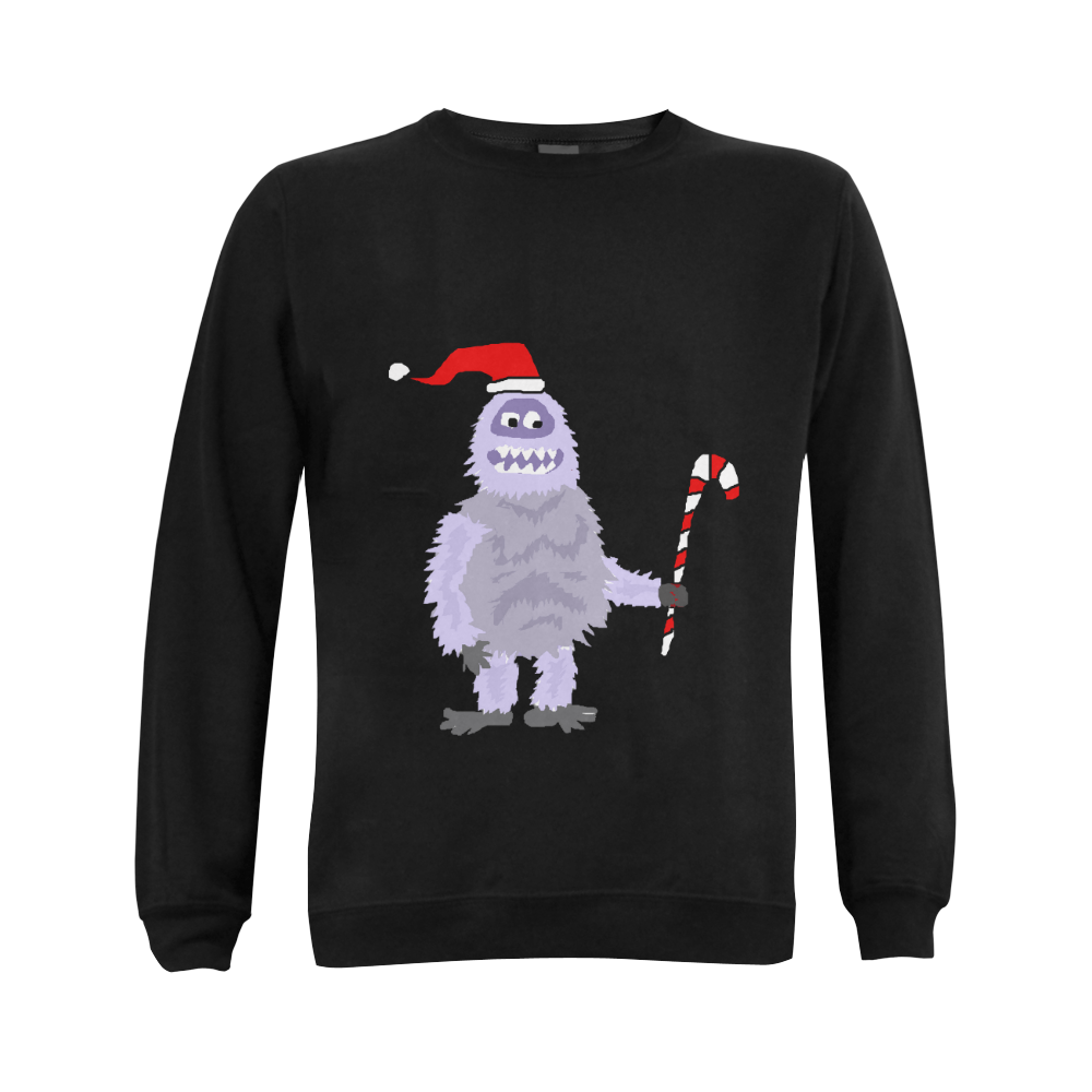 Funny Abominable Snowman Christmas Art Gildan Crewneck Sweatshirt(NEW) (Model H01)
