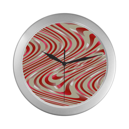 Abstract Zebra A Silver Color Wall Clock