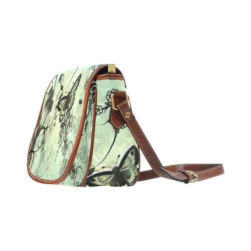 Butterflies and fantasy wood Saddle Bag/Small (Model 1649) Full Customization