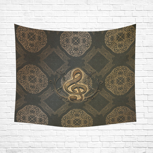 Decorative clef, music Cotton Linen Wall Tapestry 60"x 51"