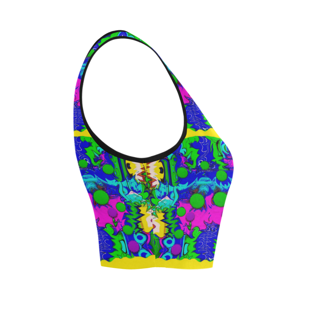 Shimmering Landscape Pop Art Women's Crop Top (Model T42)