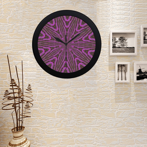 Violet Waves Circular Plastic Wall clock