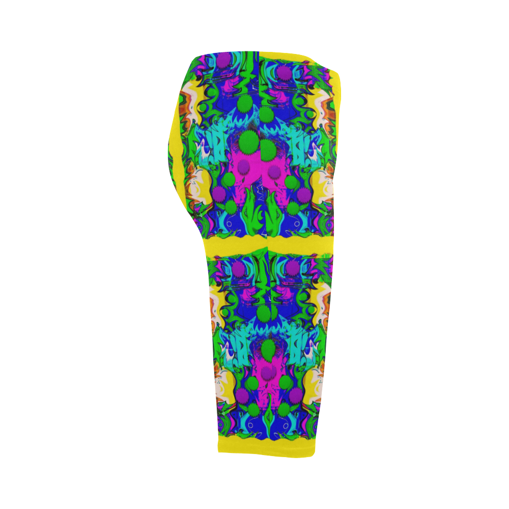 Shimmering Landscape Pop Art Hestia Cropped Leggings (Model L03)