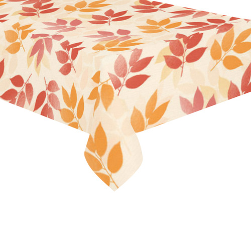 autumn leaves pattern Cotton Linen Tablecloth 60"x120"