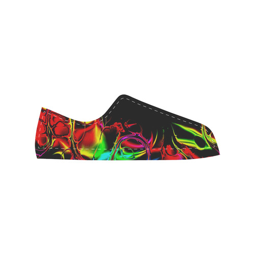 Abstract glowing 03 Canvas Women's Shoes/Large Size (Model 018)