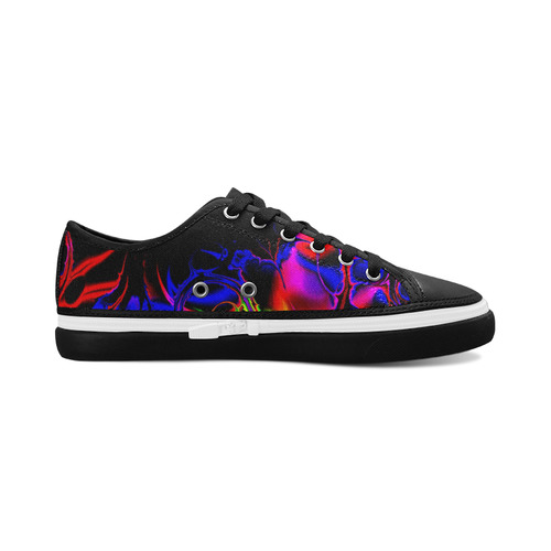 Abstract glowing 02 Women's Canvas Zipper Shoes/Large Size (Model 001)