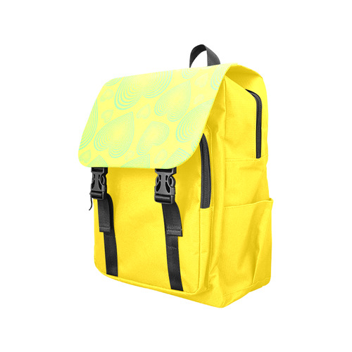 New designers Bags Arrivals! Lemon yellow Collection, Backpack edition with wild Hearts Casual Shoulders Backpack (Model 1623)