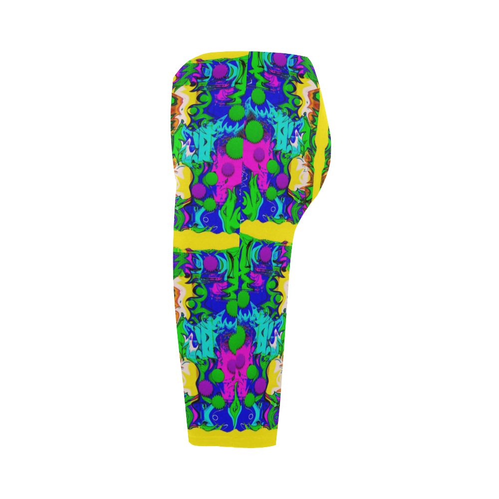 Shimmering Landscape Pop Art Hestia Cropped Leggings (Model L03)