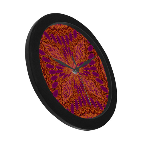 Purp Crochet Circular Plastic Wall clock