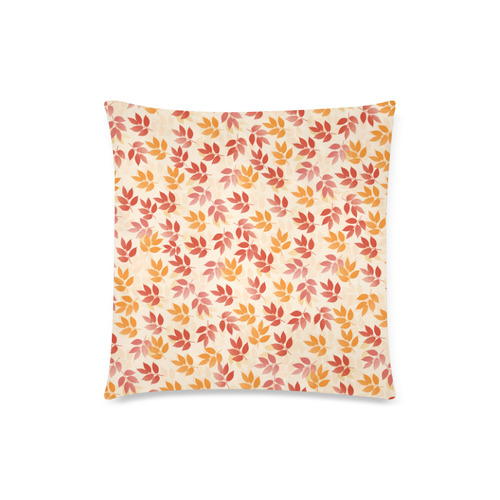 Autumn leaves pattern Custom Zippered Pillow Case 18"x18" (one side)