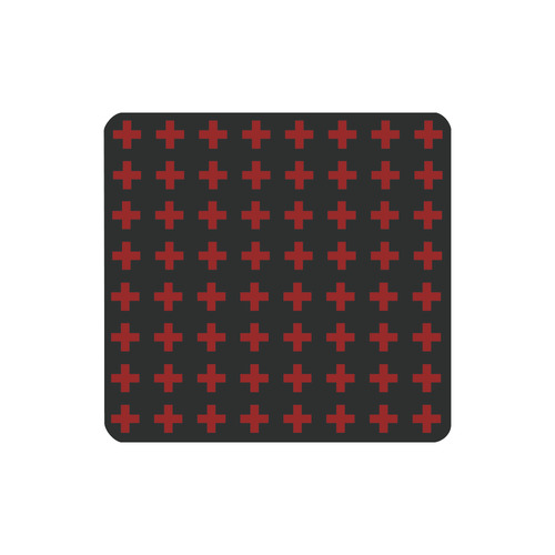 Crosses Punk Rock style red-black Women's Clutch Wallet (Model 1637)