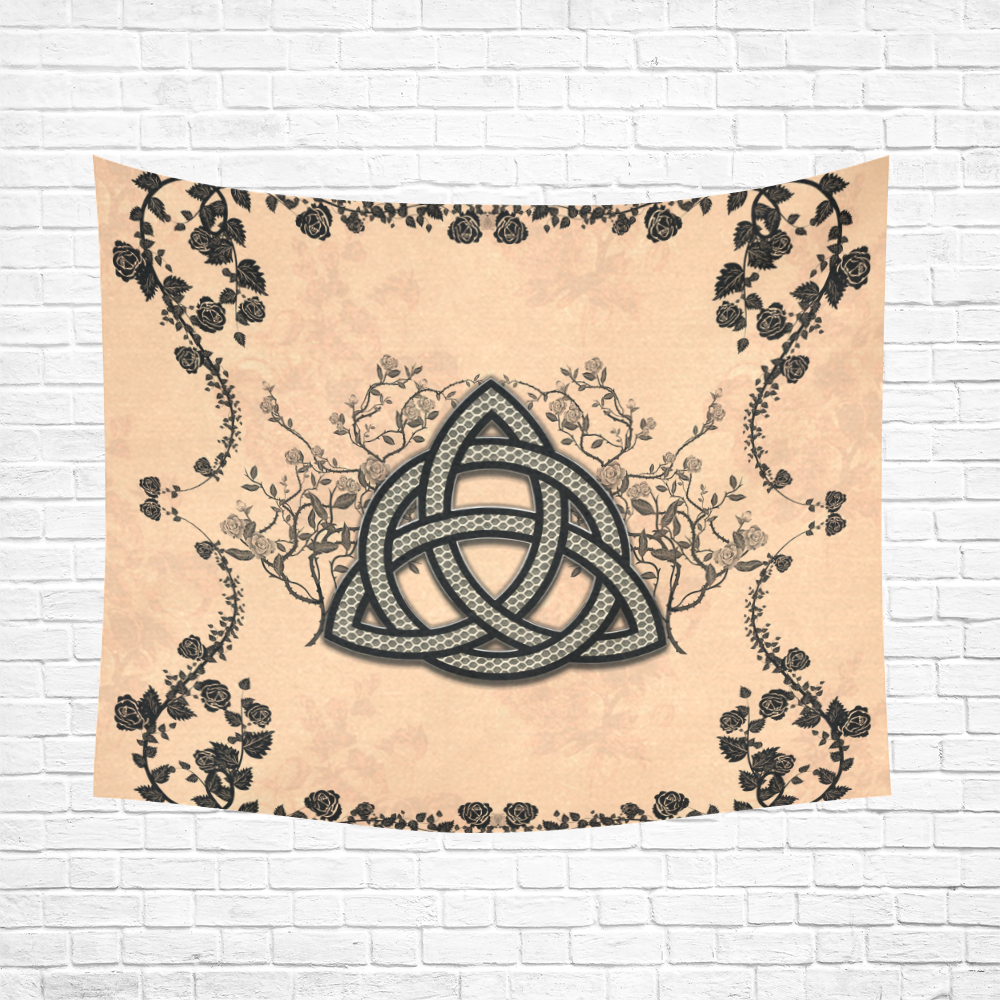 The celtic sign made of fibre Cotton Linen Wall Tapestry 60"x 51"
