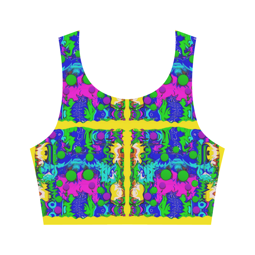 Shimmering Landscape Pop Art Women's Crop Top (Model T42)