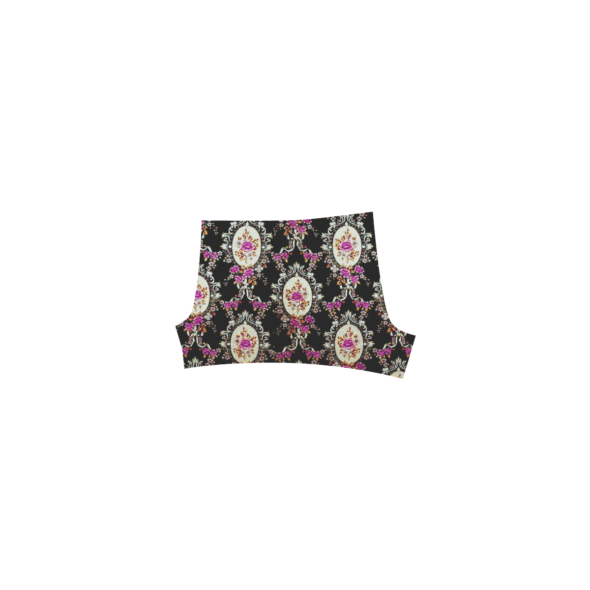 Beautiful Pink Vintage Floral Pattern Briseis Skinny Shorts (Model L04)