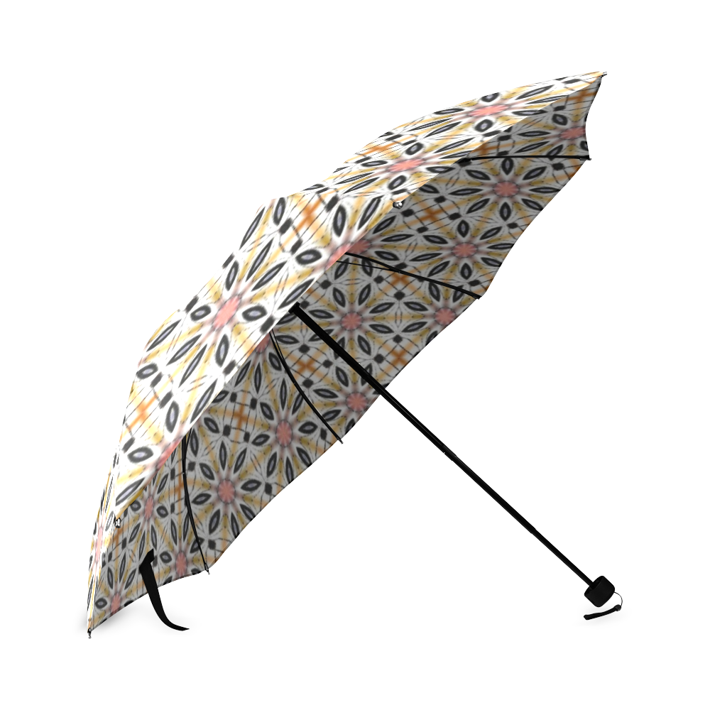 Floral Quilt Pattern Foldable Umbrella (Model U01)