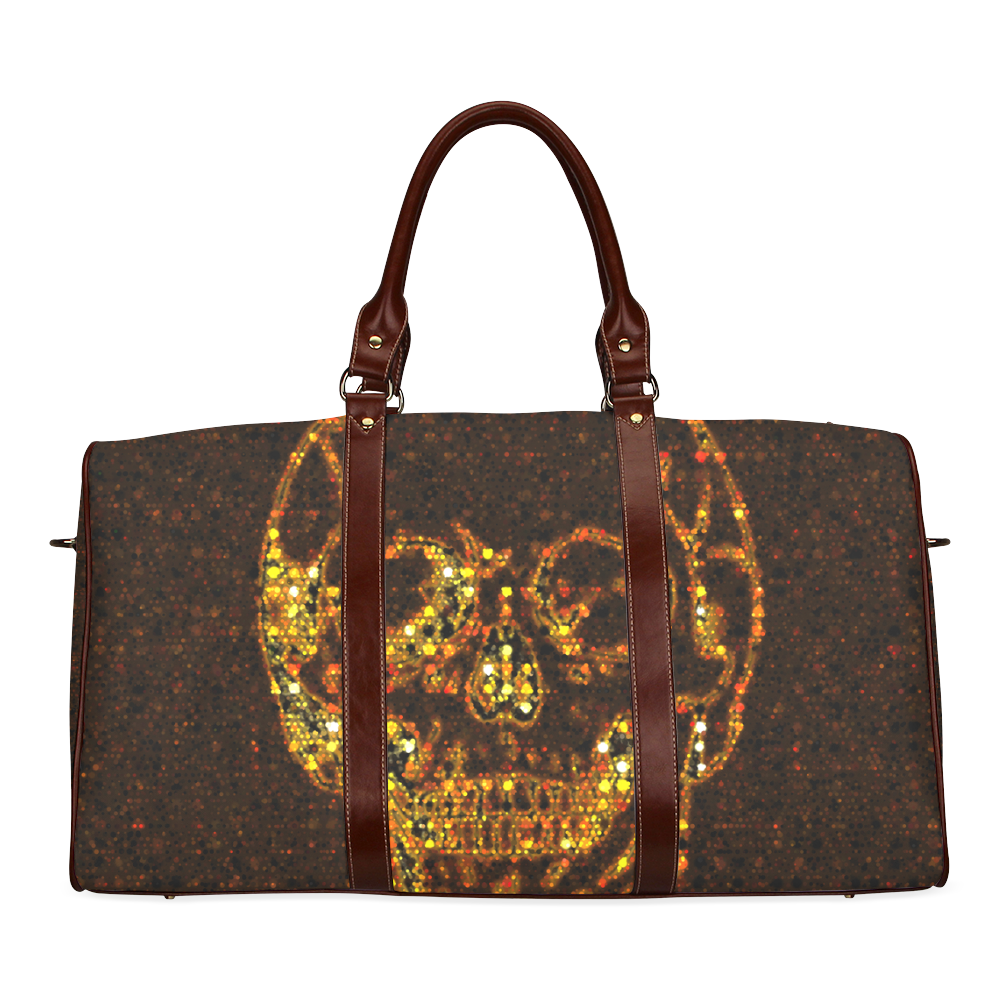 golden skull Waterproof Travel Bag/Small (Model 1639)