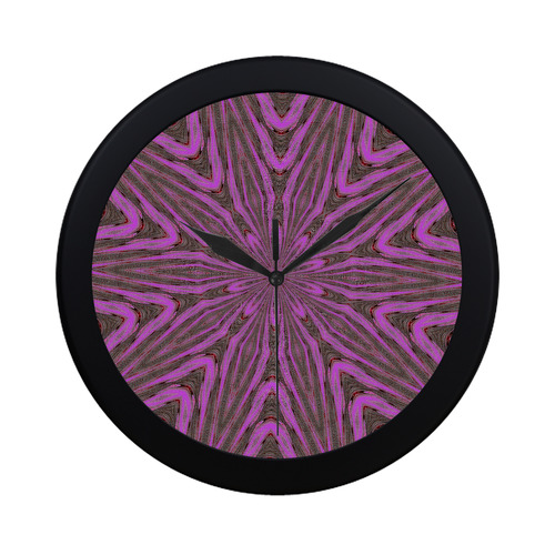 Violet Waves Circular Plastic Wall clock