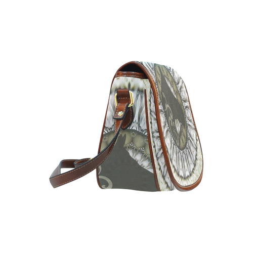 Mandala Magic Ripples HORSE HEAD SILHOUETTE Saddle Bag/Large (Model 1649)
