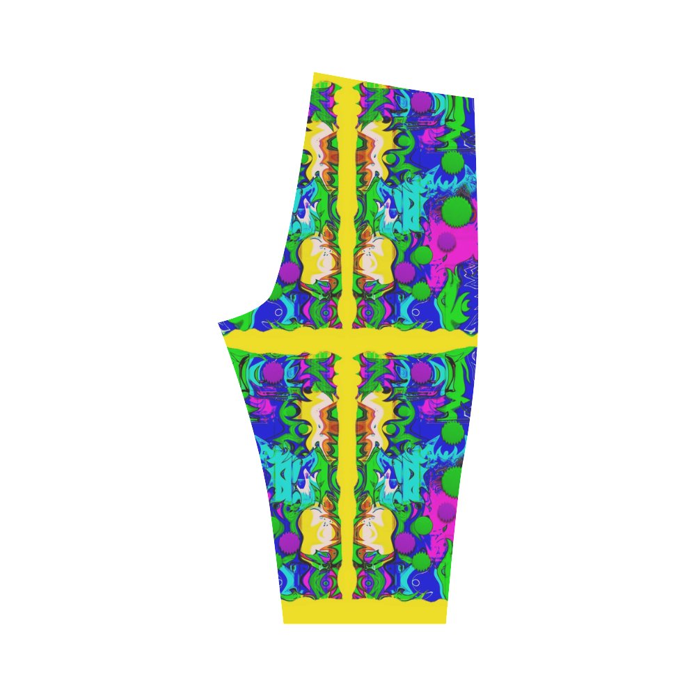 Shimmering Landscape Pop Art Hestia Cropped Leggings (Model L03)