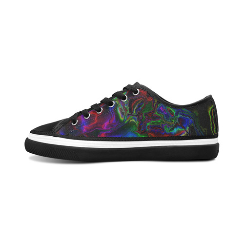 Abstract glowing 04 Women's Canvas Zipper Shoes/Large Size (Model 001)
