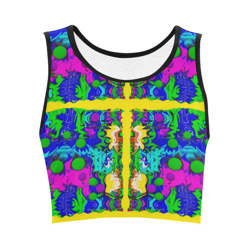 Shimmering Landscape Pop Art Women's Crop Top (Model T42)