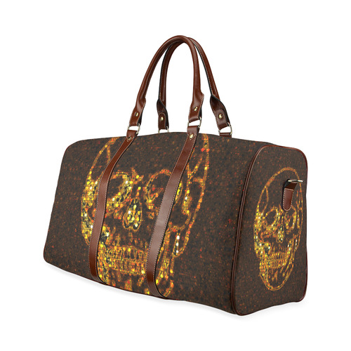 golden skull Waterproof Travel Bag/Large (Model 1639)