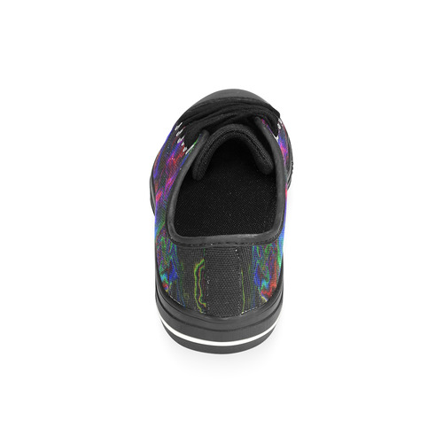 Abstract glowing 04 Canvas Women's Shoes/Large Size (Model 018)