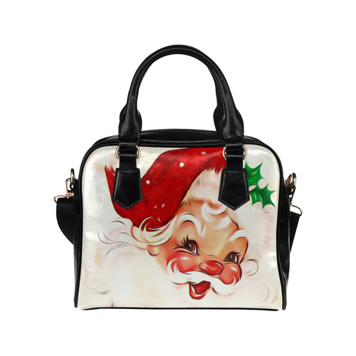 A cute vintage Santa Claus with a mistletoe Shoulder Handbag (Model 1634)