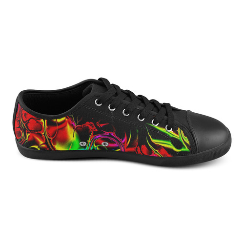 Abstract glowing 03 Canvas Shoes for Women/Large Size (Model 016)