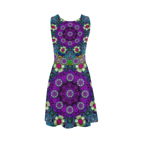 Colors and flowers in a mandala Atalanta Sundress (Model D04)