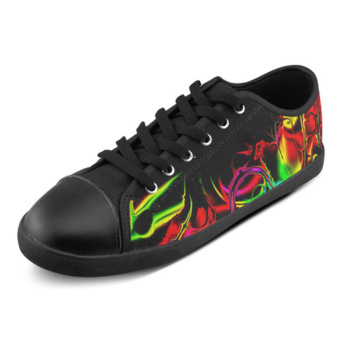 Abstract glowing 03 Canvas Shoes for Women/Large Size (Model 016)