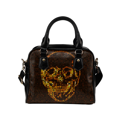 golden skull Shoulder Handbag (Model 1634)