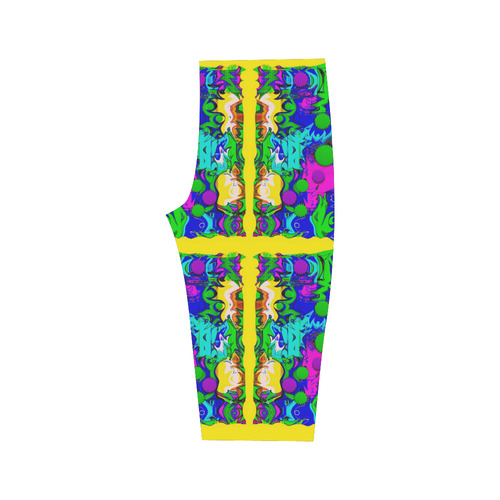 Shimmering Landscape Pop Art Hestia Cropped Leggings (Model L03)