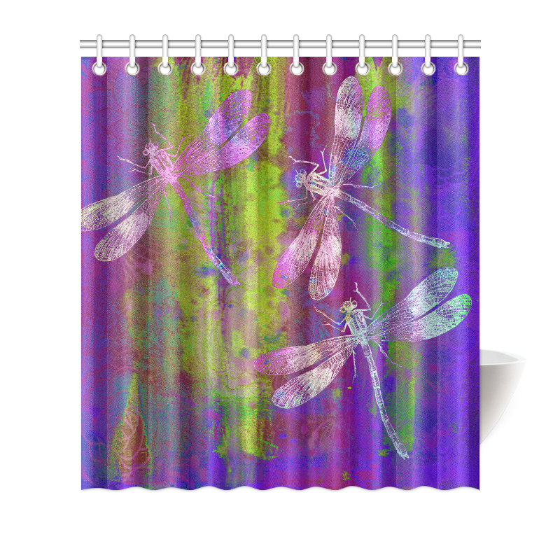 A Dragonflies QY Shower Curtain 66"x72"