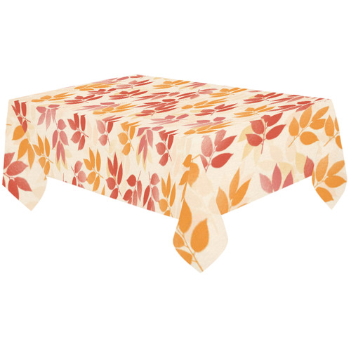 autumn leaves pattern Cotton Linen Tablecloth 60"x120"