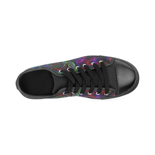 Abstract glowing 04 Canvas Women's Shoes/Large Size (Model 018)