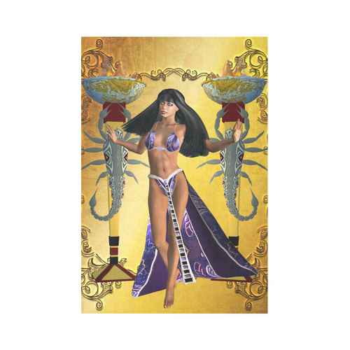 Egyptian women with scorpion Cotton Linen Wall Tapestry 60"x 90"