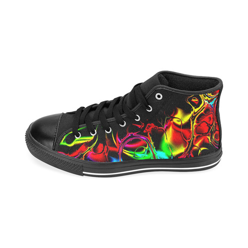 Abstract glowing 03 Men’s Classic High Top Canvas Shoes /Large Size (Model 017)