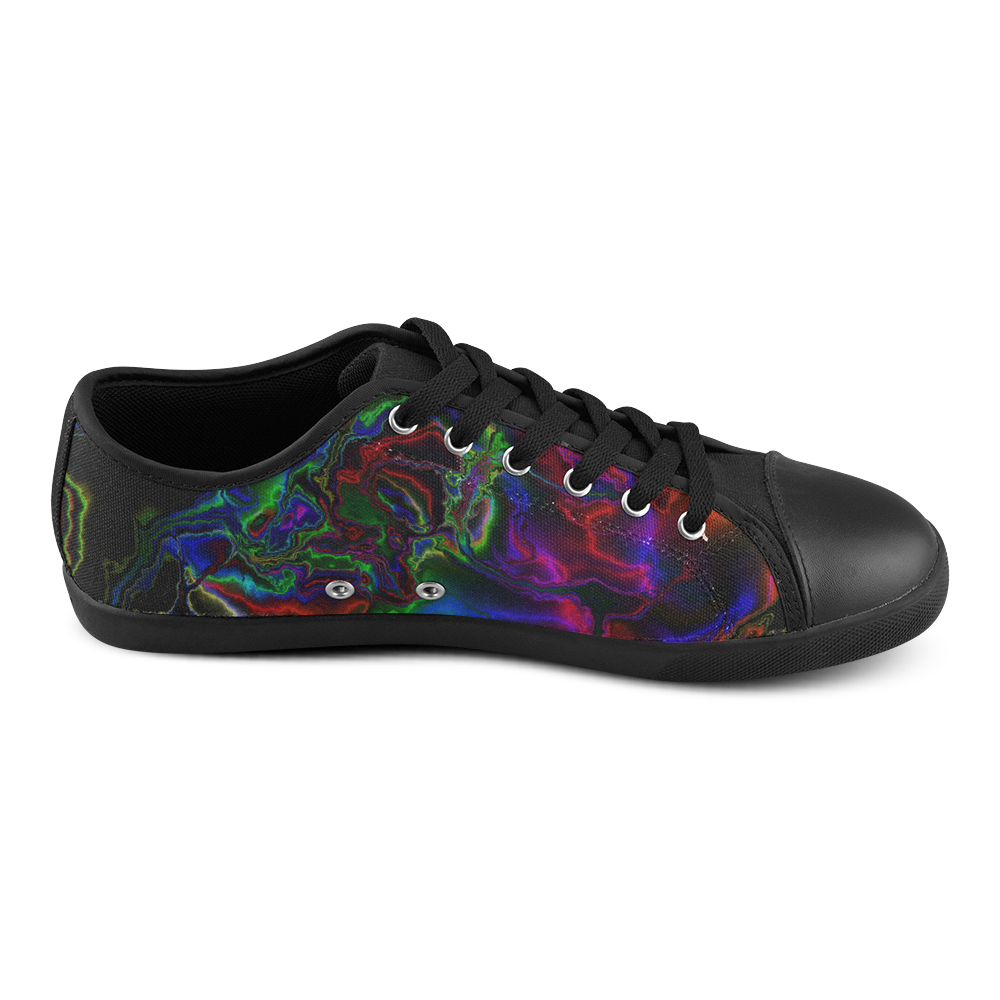 Abstract glowing 04 Canvas Shoes for Women/Large Size (Model 016)