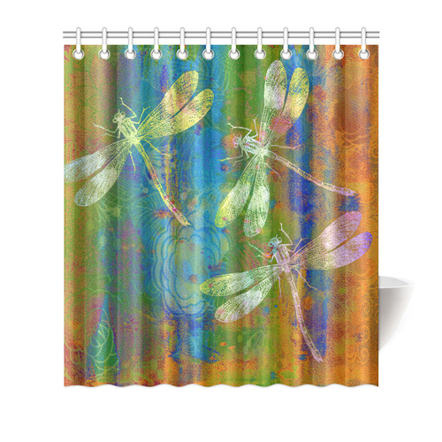A Dragonflies QS Shower Curtain 66"x72"